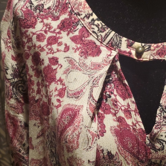 Style & Co Floral and Paisley Blouse - Picture 3 of 3